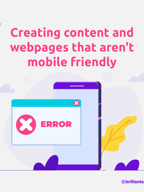Creating content and webpages that aren't mobile friendly